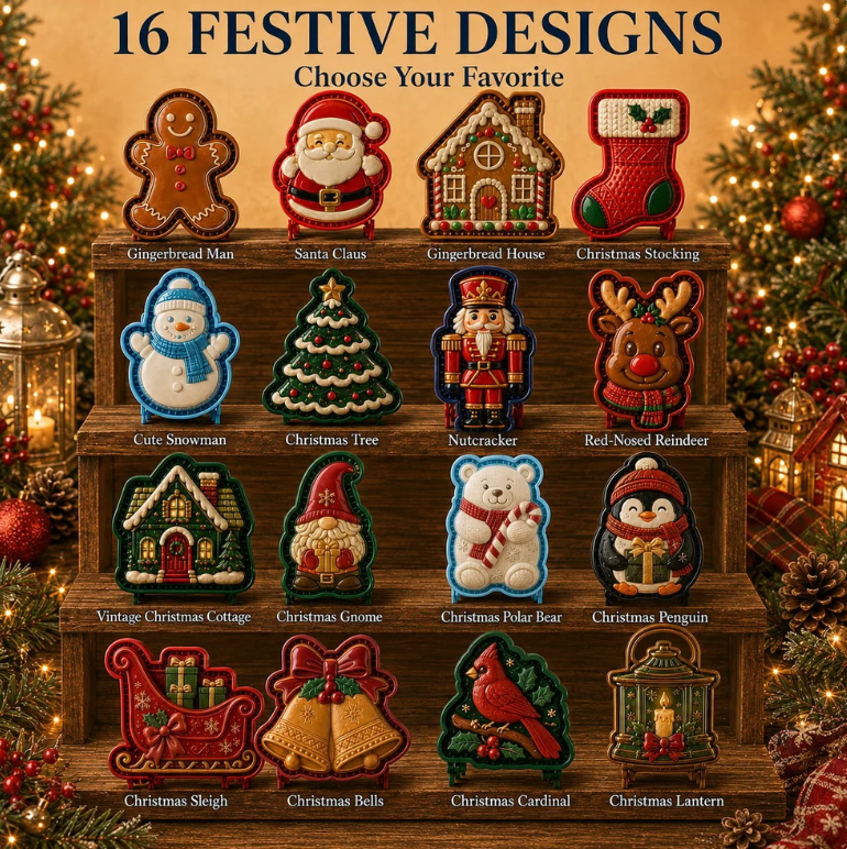 🔥🔥Only $17 Last Day Promotion!✨ 🎄16-Design Christmas Mini Pie Mold Collection 🥧