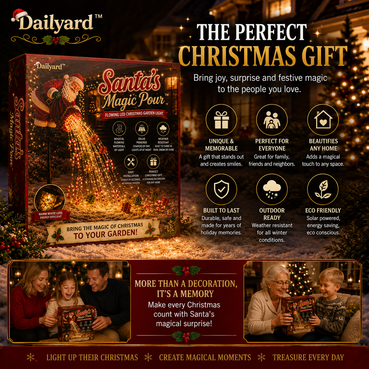 ✨48% OFF Santa’s Magic Pour – Flowing LED Christmas Garden Light