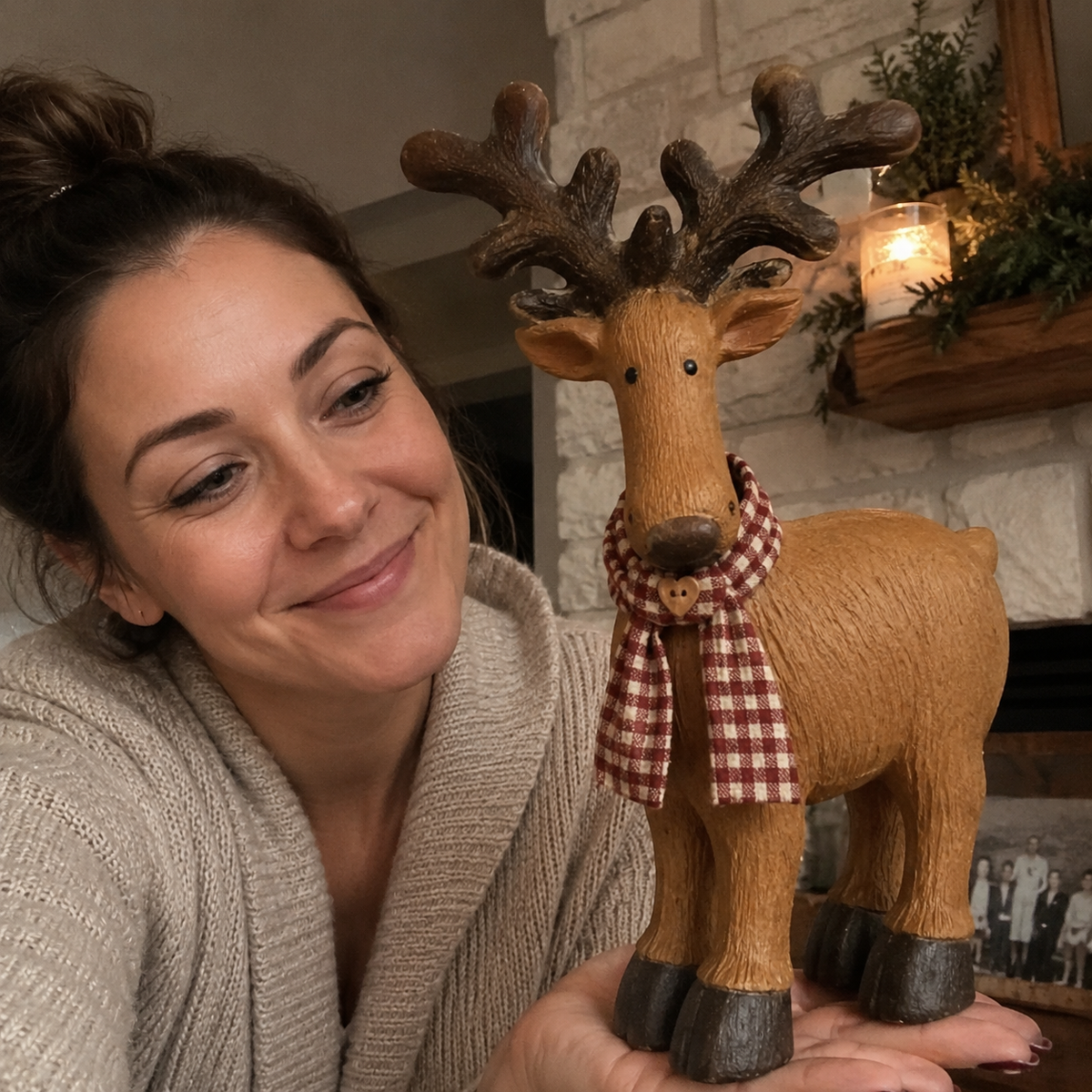 🔥Rustic Farmhouse Reindeer Figurine