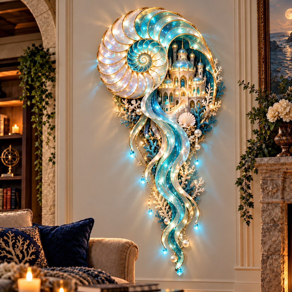 🔥HOT SALE 50% OFF🌊✨ Enchanted Ocean Legends™ Lighted Wall Décor Collection 🐋🧜♀️
