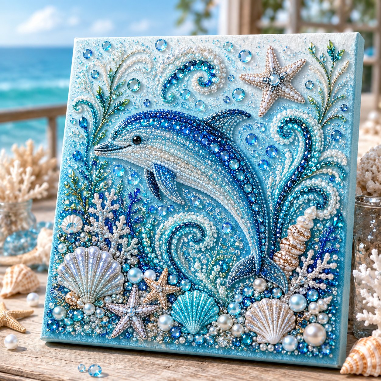 đĽLast Day 49% OFF - đâ¨Ocean Theme Pearl Art DIY Kit