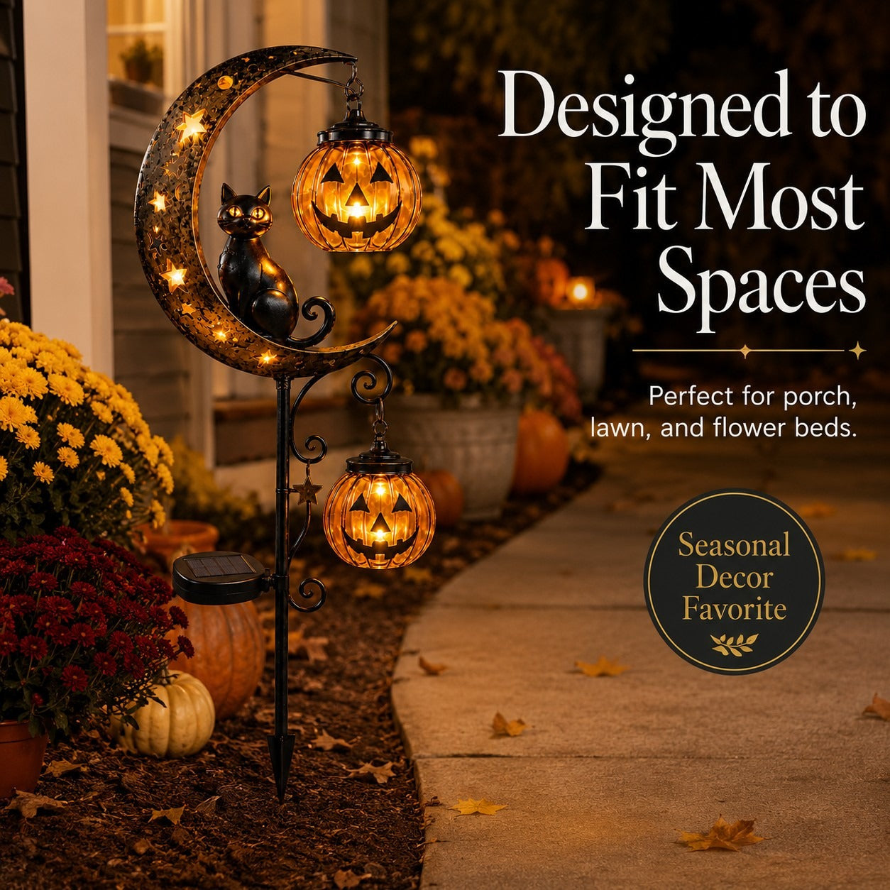✨LAST DAY SALE 50% OFF⚡🎃Halloween Pumpkin Moon Garden Stake Light