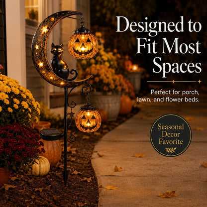 ✨LAST DAY SALE 50% OFF⚡🎃Halloween Pumpkin Moon Garden Stake Light