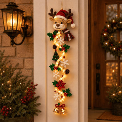 ⏳✨ Last day! 49% OFF – 🎅MerryCascade Glowing Christmas Door Hanger