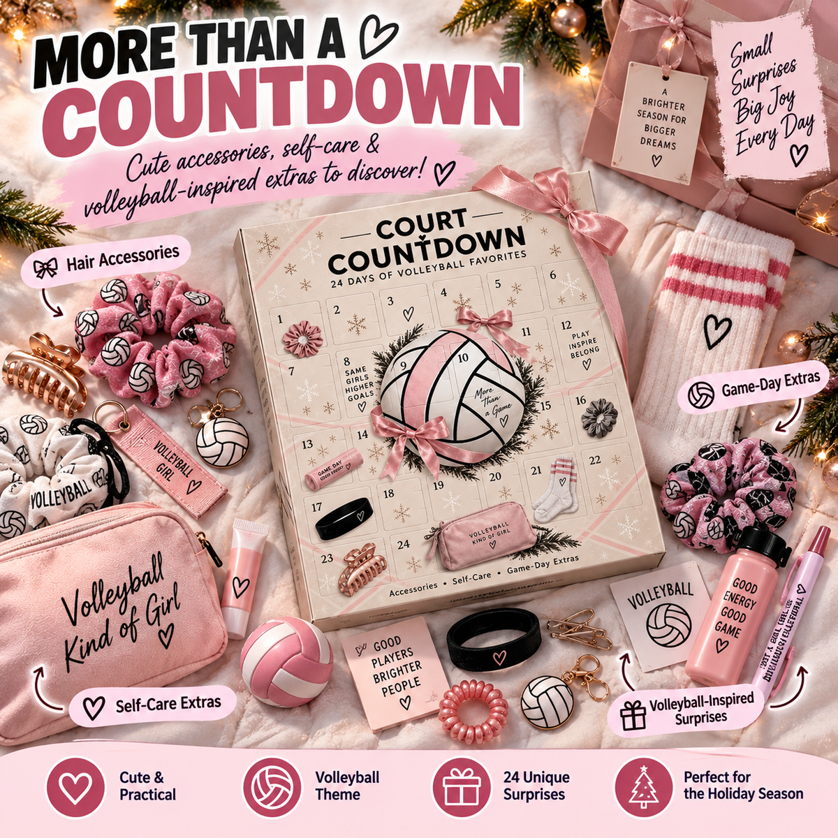 🏐 50% OFF Volleyball Advent Calendar 🎄 24 Days Of Christmas Surprises For Volleyball Lovers