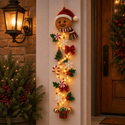 ⏳✨ Last day! 49% OFF – 🎅MerryCascade Glowing Christmas Door Hanger