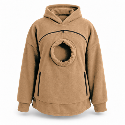 AluckgoodSet Cat Carrier Hoodie — Zip-Up Front Pouch