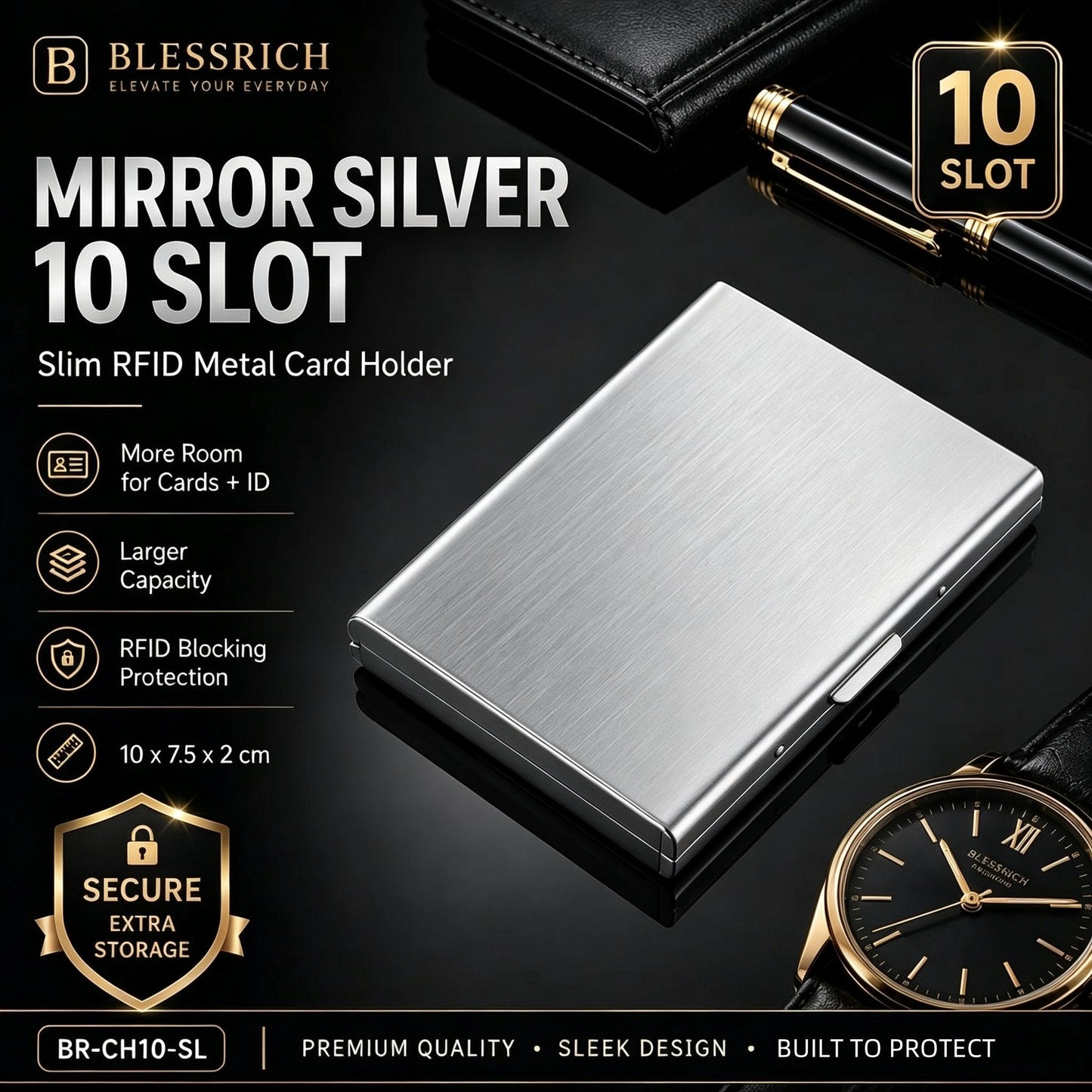 RFID Blocking Metal Card Holder