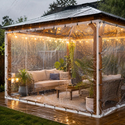 🔥LAST DAY 50% OFF - 🌧️ Transparent Waterproof Tarp – Heavy-Duty Outdoor Cover with Secure Grommets