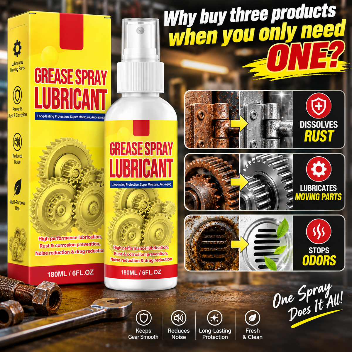 Anti-Rust Lubricant Spray & Rust Remover
