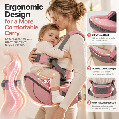 👶 Give Your Arms a Break | Ergonomic Baby Hip Seat Carrier with Storage