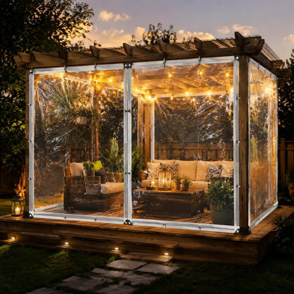 🔥LAST DAY 50% OFF - 🌧️ Transparent Waterproof Tarp – Heavy-Duty Outdoor Cover with Secure Grommets