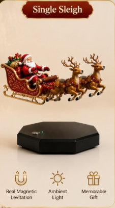 🎅 Santa’s Flying Sleigh — Magnetic Levitation Christmas Display ✨