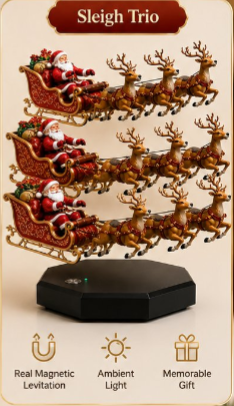 🎅 Santa’s Flying Sleigh — Magnetic Levitation Christmas Display ✨