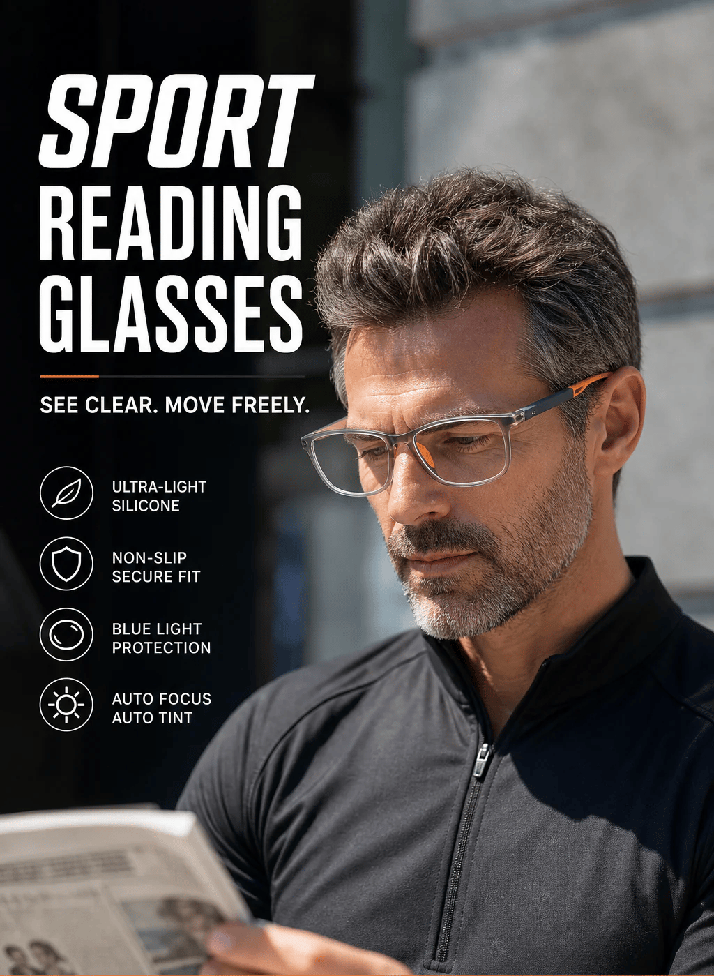 🔥Sports Smart Photochromic Progressive Bifocal Glasses