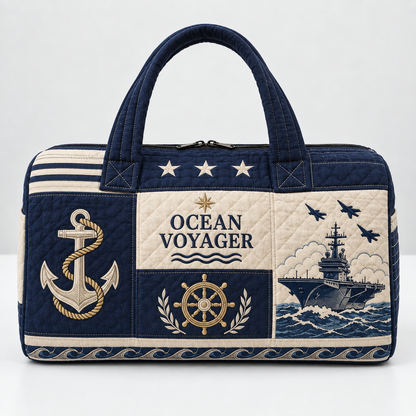 100% Handmade US Military Heritage Quilted Duffel Bag