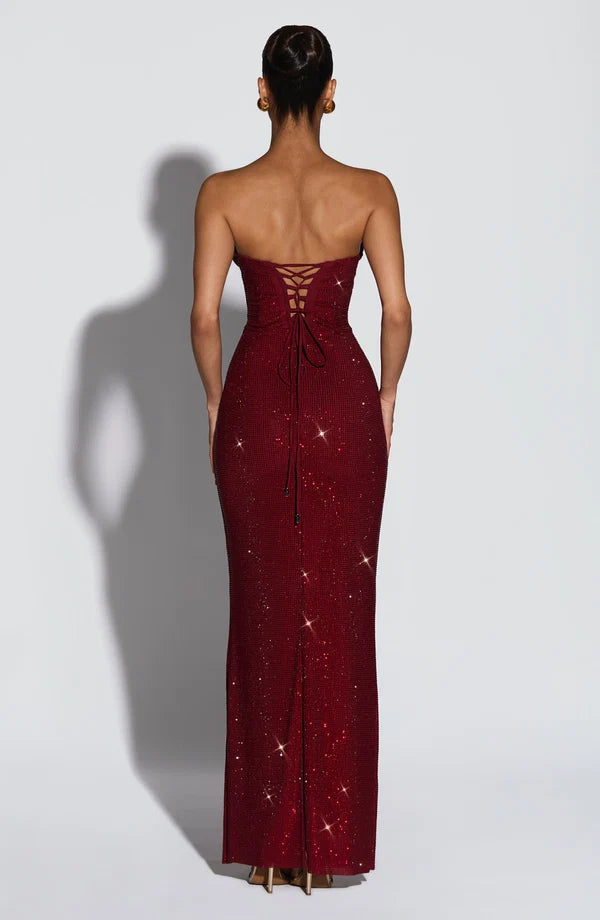 Princess-style long evening gown