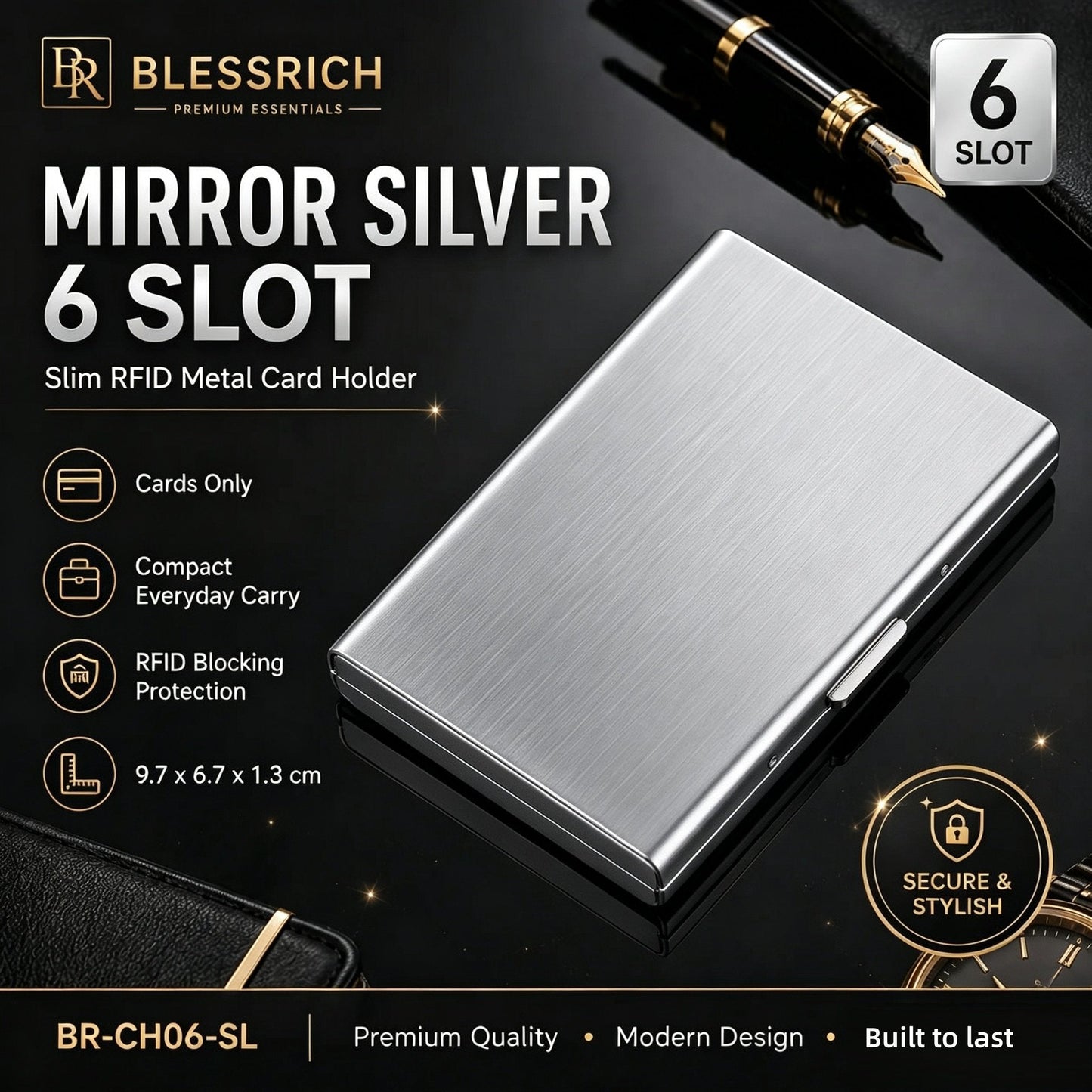 RFID Blocking Metal Card Holder