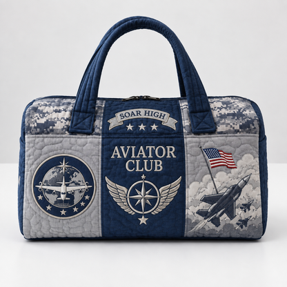100% Handmade US Military Heritage Quilted Duffel Bag