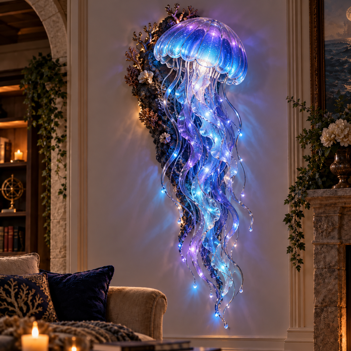 🔥HOT SALE 50% OFF🌊✨ Enchanted Ocean Legends™ Lighted Wall Décor Collection 🐋🧜‍♀️