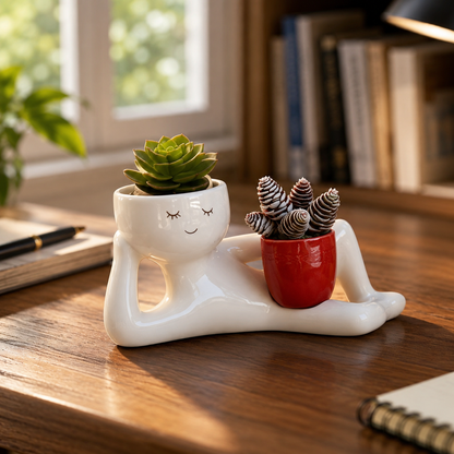 Lazy Little Figure Planter💐