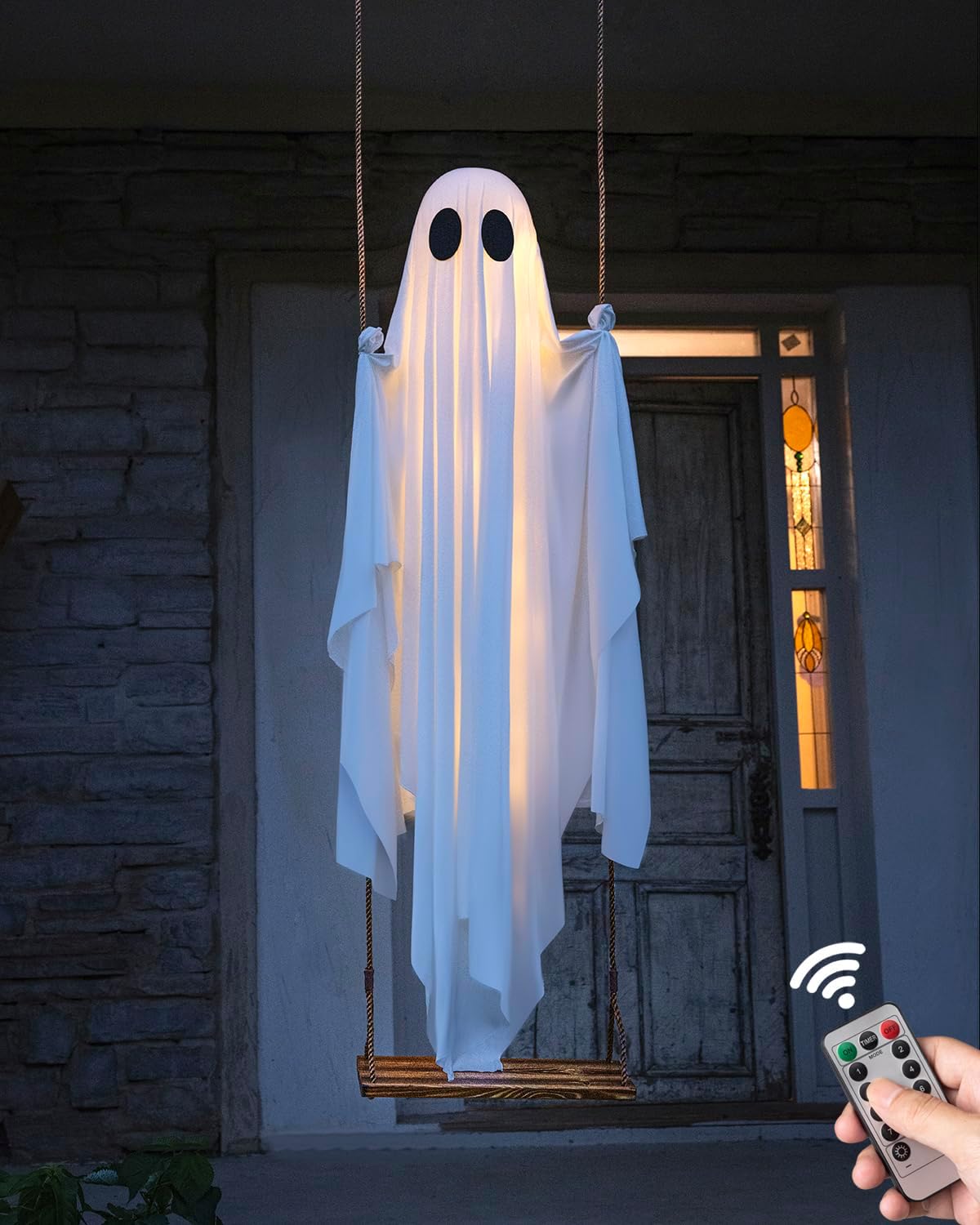 🎁HOT DEAL – Up to 66% OFF🔥Halloween Decorations OutdoorHanging Swing Ghost Halloween Decor