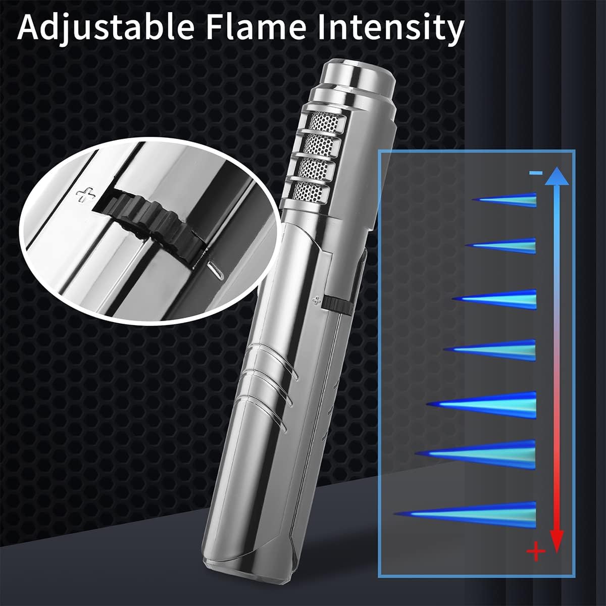🔥1800°C Jet Torch Lighter,Butane Refillable Windproof Adjustable Flame Intensity