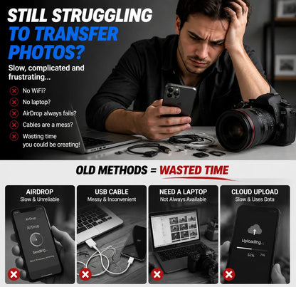 Hot💥Limited-time 50% discount🔌 5-in-1 SD Card Reader for iPhone & USB-C – Fast Photo & Video Transfer Adapter