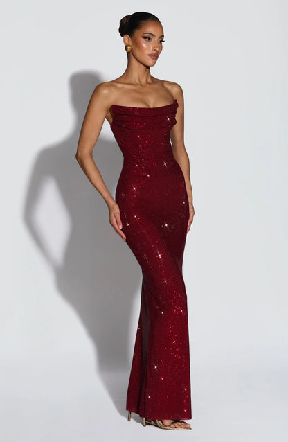 Princess-style long evening gown