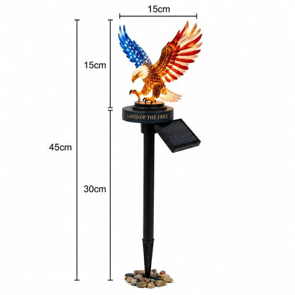 🦅 Solar Eagle Garden Light – A Glowing Tribute to American Freedom