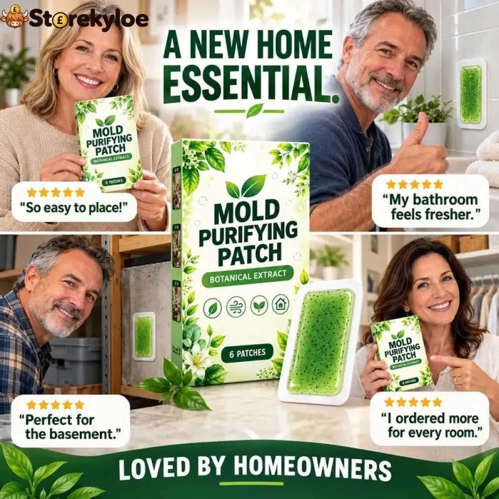 🧪50% OFF NOW! 6Pcs Mold Purifying Patches – Botanical Mildew Removal Pads, Long Lasting Mold Inhibitor for Bathroom, Kitchen, Wall Corners & Damp Hidden Spots
