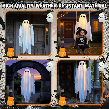 🎁HOT DEAL – Up to 66% OFF🔥Halloween Decorations OutdoorHanging Swing Ghost Halloween Decor