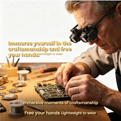 🔬 LIMITED-TIME 49% OFF! ✨ Precision LED Magnifier Glasses – Interchangeable Lenses, Dual LED, Hands-Free 💡