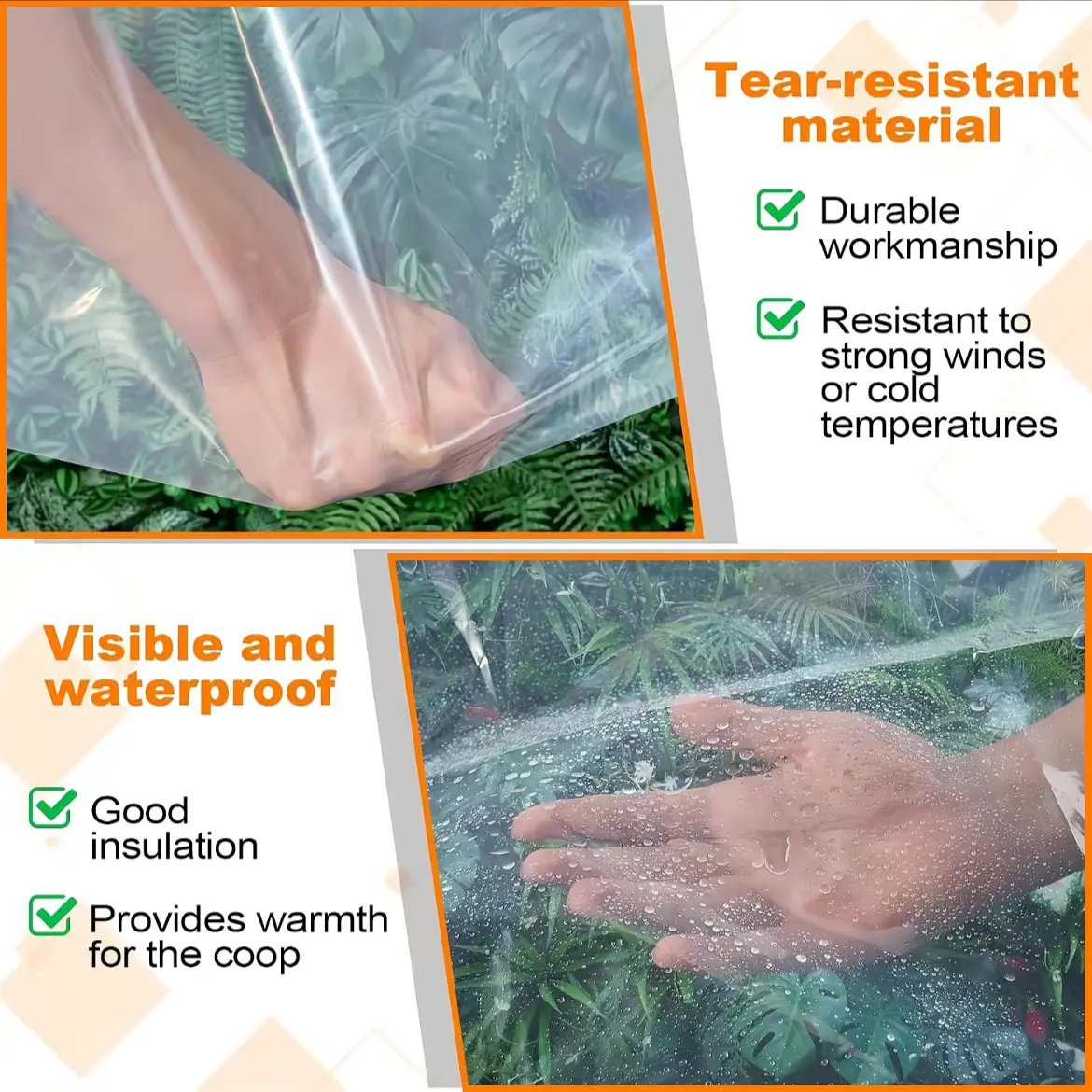 🔥LAST DAY 50% OFF - 🌧️ Transparent Waterproof Tarp – Heavy-Duty Outdoor Cover with Secure Grommets