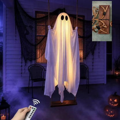 🎁HOT DEAL – Up to 66% OFF🔥Halloween Decorations OutdoorHanging Swing Ghost Halloween Decor