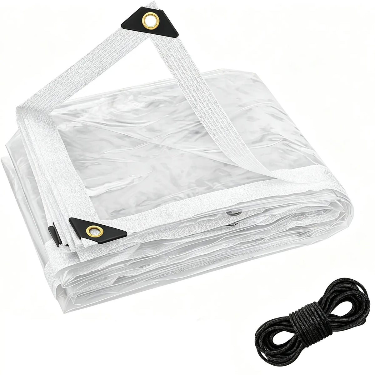 🔥LAST DAY 50% OFF - 🌧️ Transparent Waterproof Tarp – Heavy-Duty Outdoor Cover with Secure Grommets
