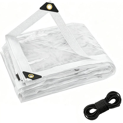 🔥LAST DAY 50% OFF - 🌧️ Transparent Waterproof Tarp – Heavy-Duty Outdoor Cover with Secure Grommets