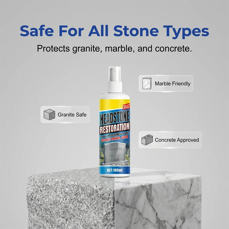 ✨ Headstone Restoration Cleaning Spray 🕯️