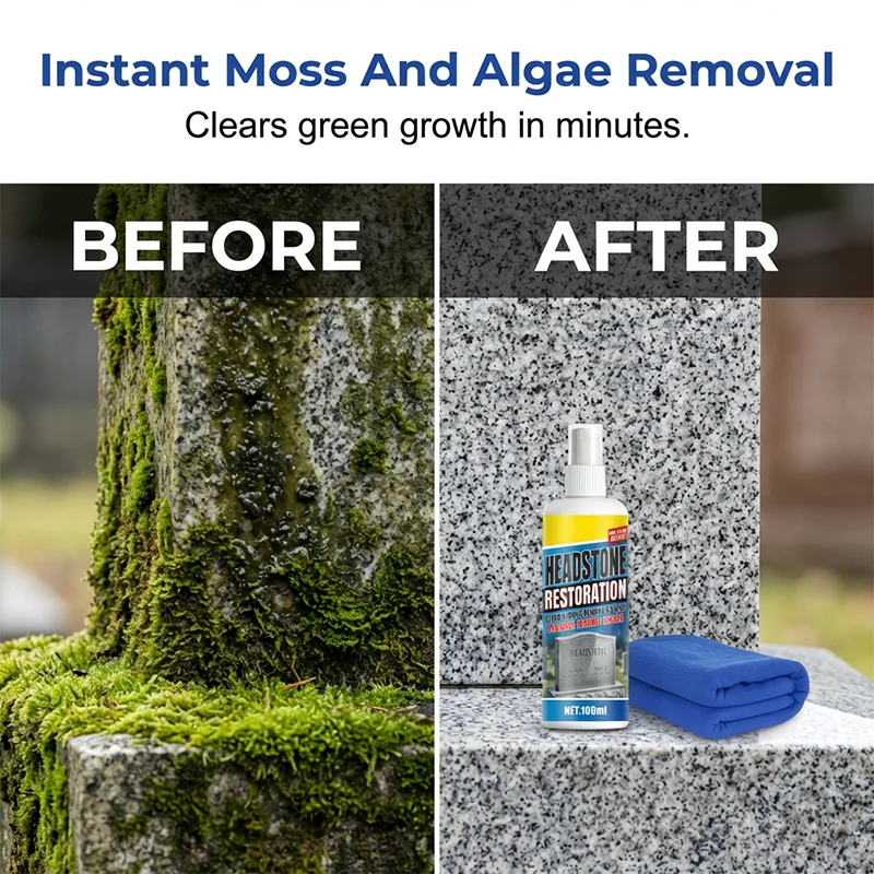 ✨ Headstone Restoration Cleaning Spray 🕯️