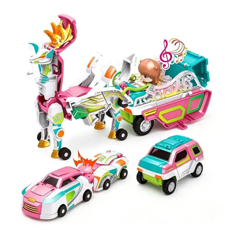 Magnetic Transforming Dragon Race Car! 2-in-1 Transformable Dragon & Racing Vehicle Toy🚗