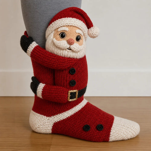 🧦3D Hugging Christmas Socks 🎅 Cute Knit Holiday Socks 5 Designs🧦A Pair
