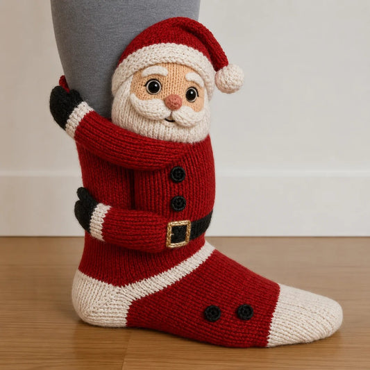 🧦3D Hugging Christmas Socks 🎅 Cute Knit Holiday Socks 5 Designs🧦A Pair