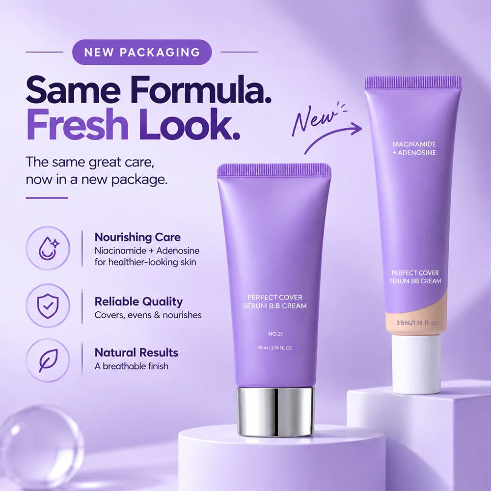 New Design🌟Perfect Cover Serum BB Cream
