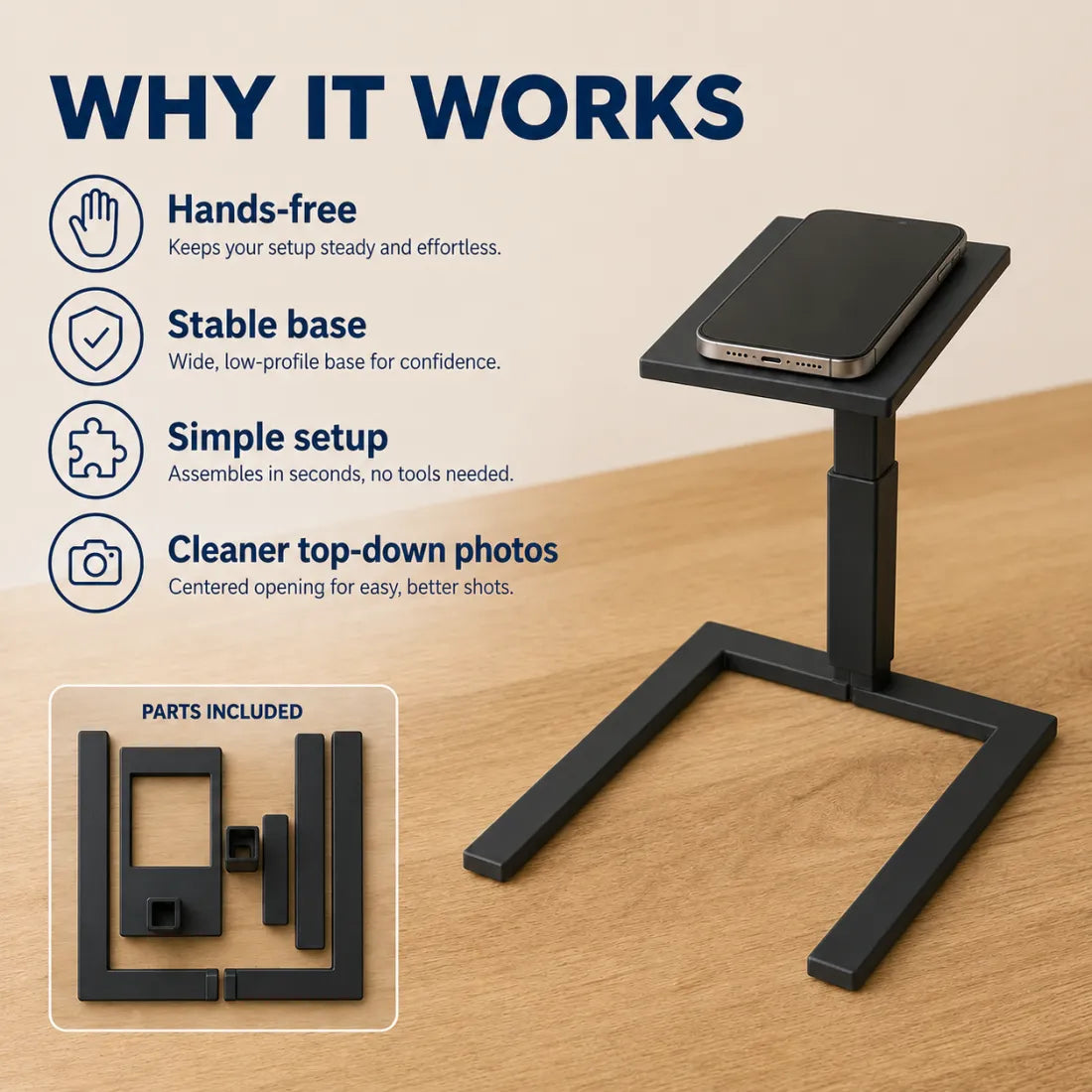 🎁Last Day 50% OFF - Overhead Phone Camera Stand