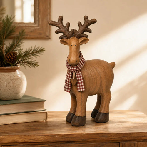 🔥Rustic Farmhouse Reindeer Figurine