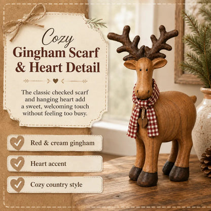 🔥Rustic Farmhouse Reindeer Figurine