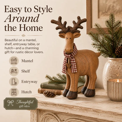 🔥Rustic Farmhouse Reindeer Figurine