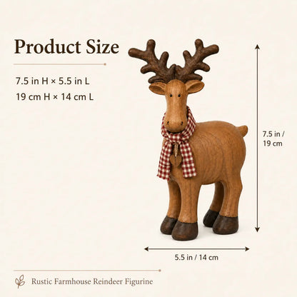 🔥Rustic Farmhouse Reindeer Figurine