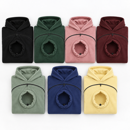 AluckgoodSet Cat Carrier Hoodie — Zip-Up Front Pouch