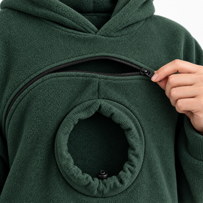 AluckgoodSet Cat Carrier Hoodie — Zip-Up Front Pouch